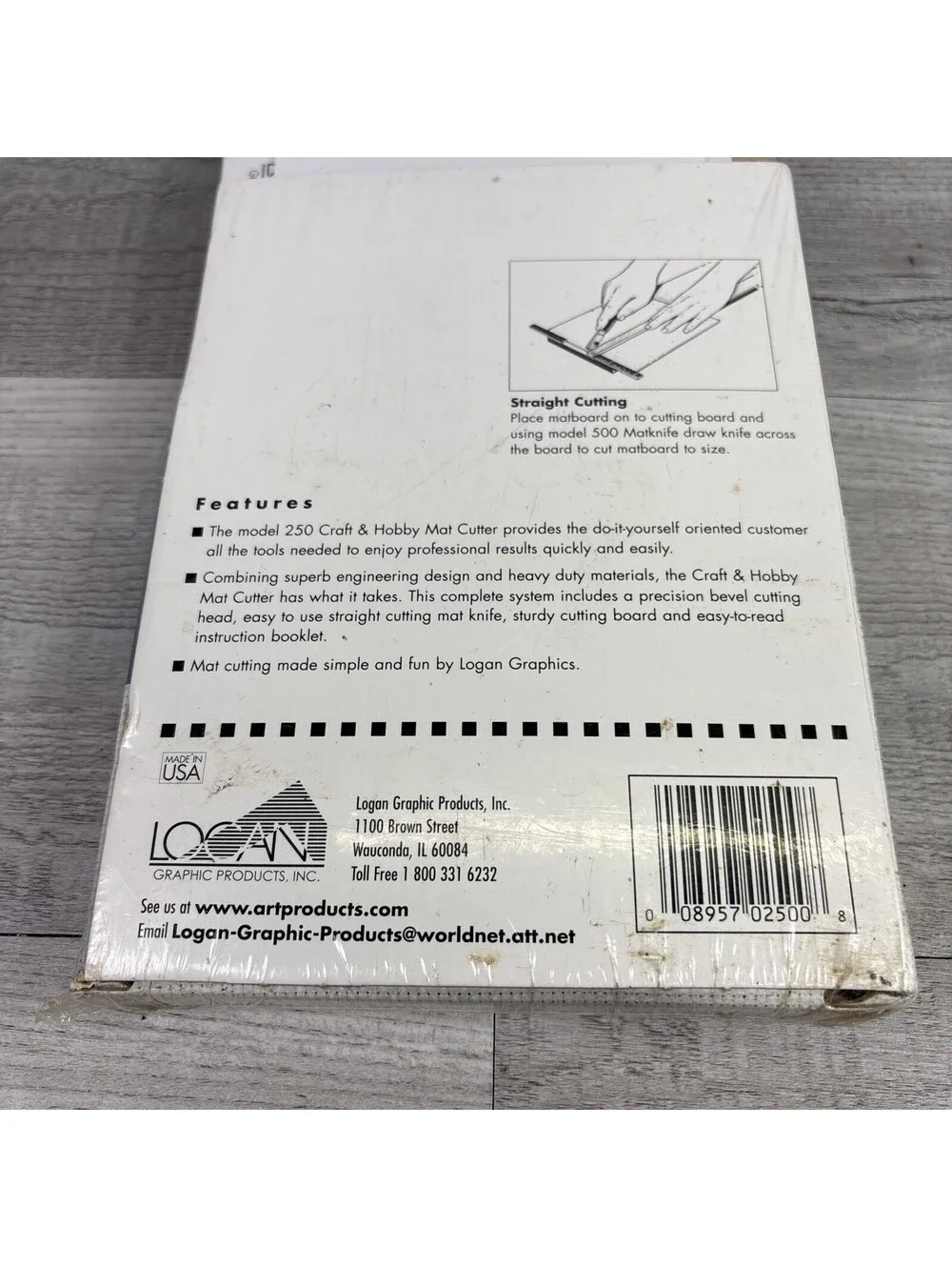 Vintage Logan Craft & Hobby Mat Cutter System Model 250 - Damaged Box